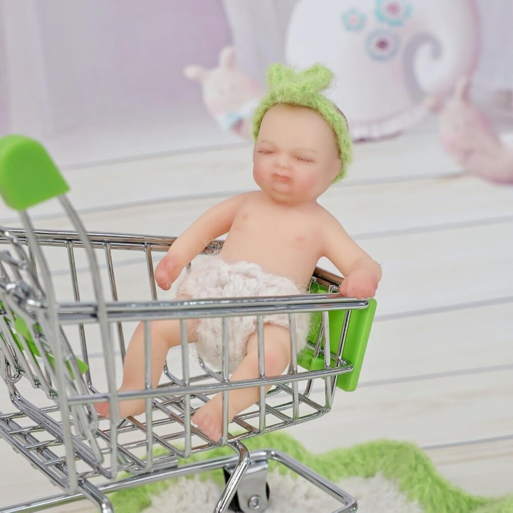 4inch Mini Platinum Silicone Reborn Baby Doll Full Body Stress Relief - Picture 4 of 7
